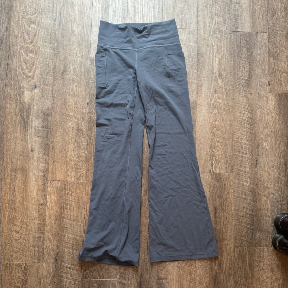 Athleta Charcoal Flare Pants With Pockets